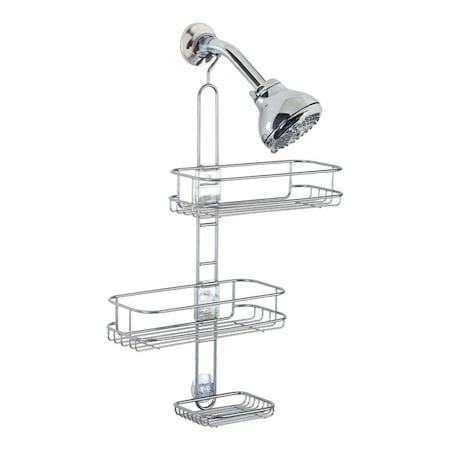 Interdesign iDesign Linea 22 in. H X 11 in. W X 5 in. L Silver Shower Caddy 69286
